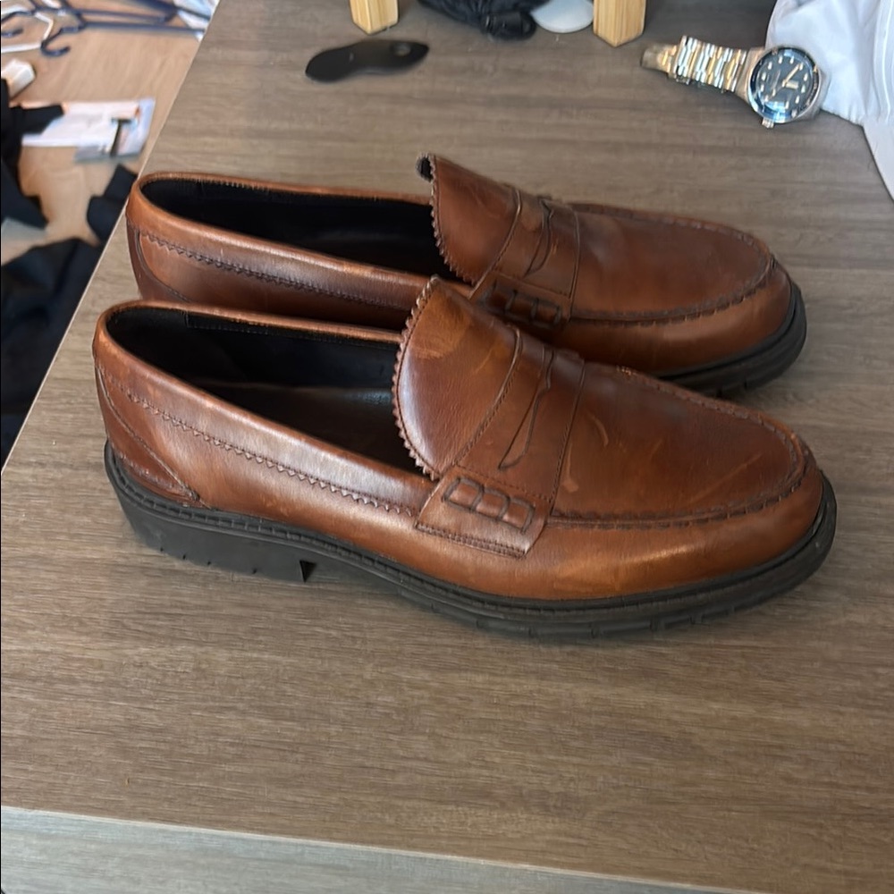 Brown Leather Loafers